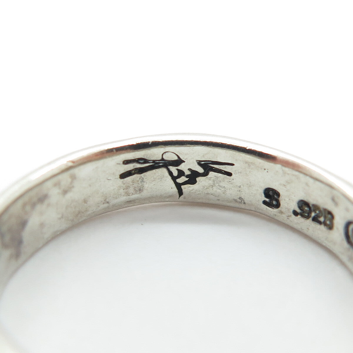 SHUBE 925 Sterling Silver Vintage "Trust" Band Ring Size 7.25