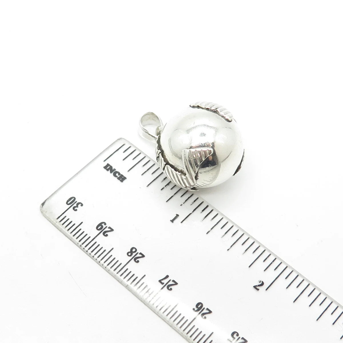 925 Sterling Silver Vintage Mexico Globe Pendant