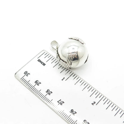 925 Sterling Silver Vintage Mexico Globe Pendant