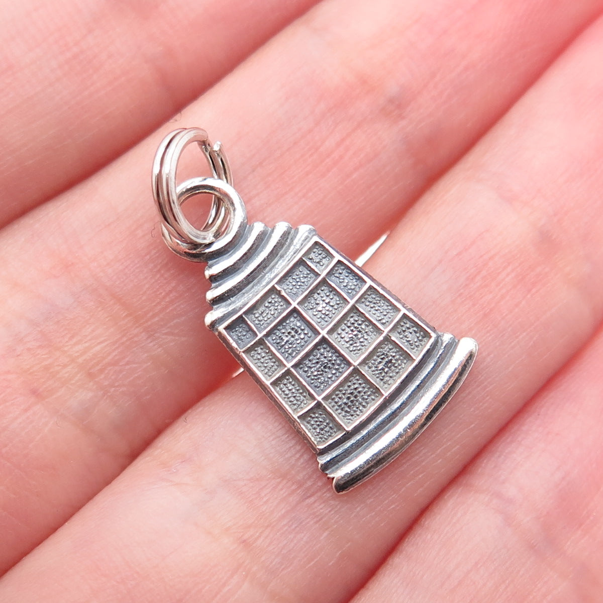 KJM CO. 925 Sterling Silver Vintage Lighthouse Oxidized Minimalist Charm Pendant