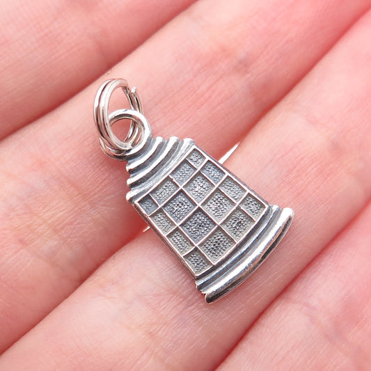 KJM CO. 925 Sterling Silver Vintage Lighthouse Oxidized Minimalist Charm Pendant