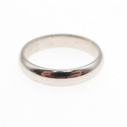 925 Sterling Silver Vintage Classic Wedding Band Ring Size 7.25
