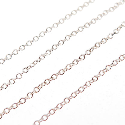 925 Sterling Silver Italy Cable Chain Necklace 18"