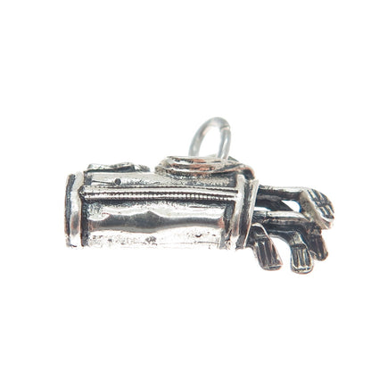 925 Sterling Silver Vintage Golf Club Oxidized Minimalist Charm Pendant