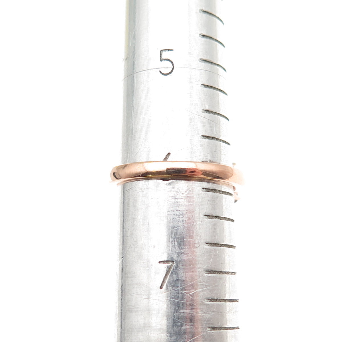 925 Sterling Silver Rose Gold Plated Vintage Real Amethyst Ring Size 6.25