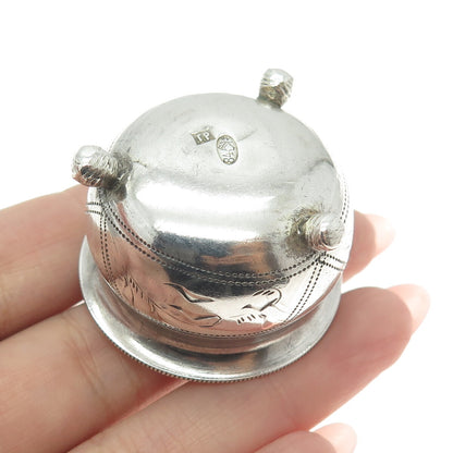 84 Silver Antique European Engraved Individual Salt Cellar