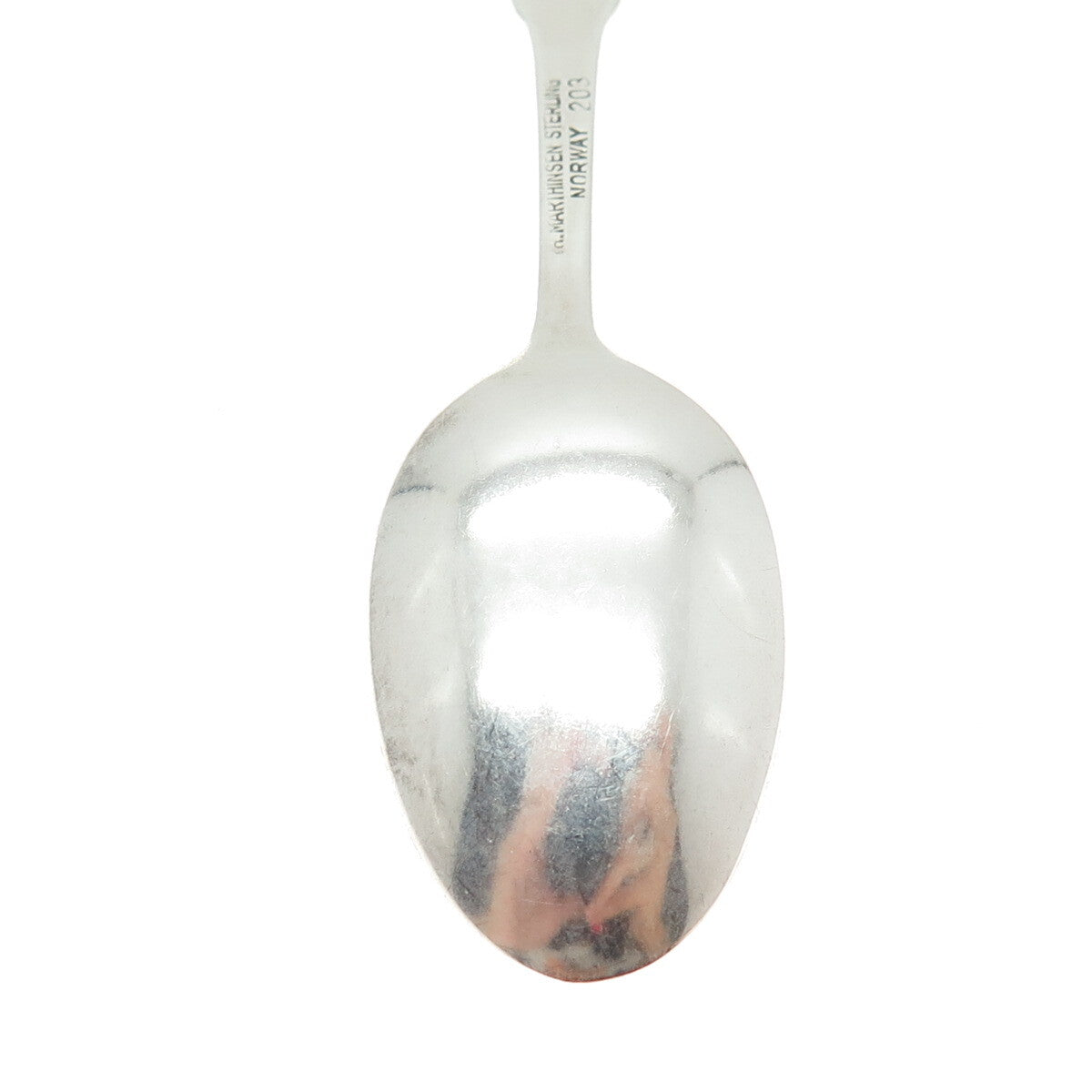 TH MARTHINSEN Sterling Silver Antique Art Deco Norway Valdres Coffee Spoon #203
