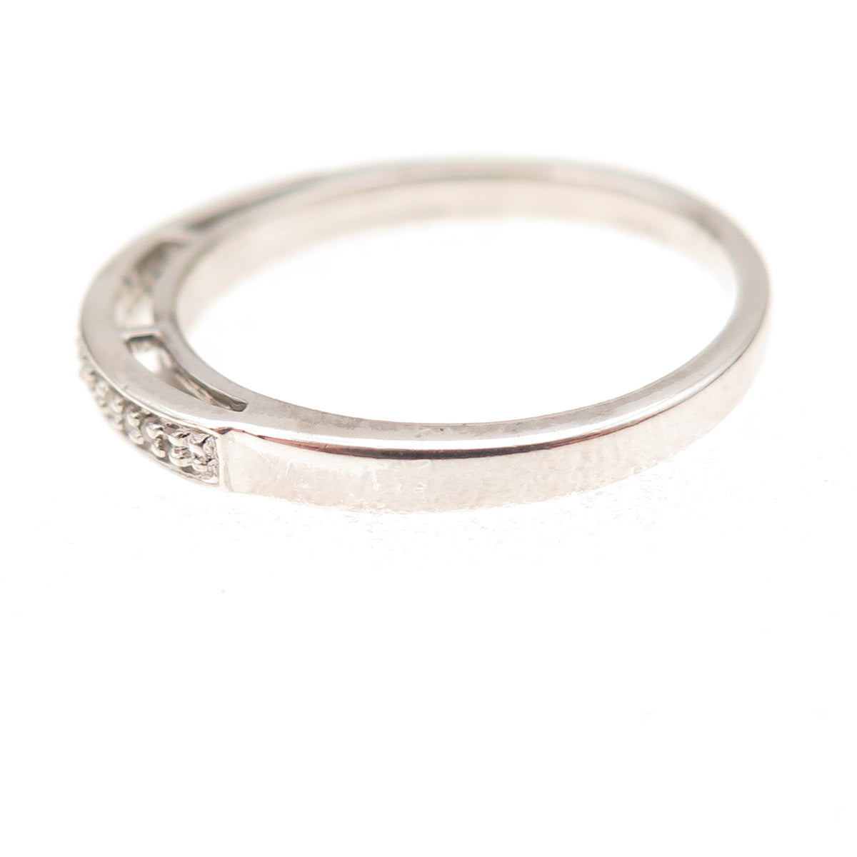 Jane Seymour 925 Sterling Silver Real Diamond Half Eternity Band Ring Size 7