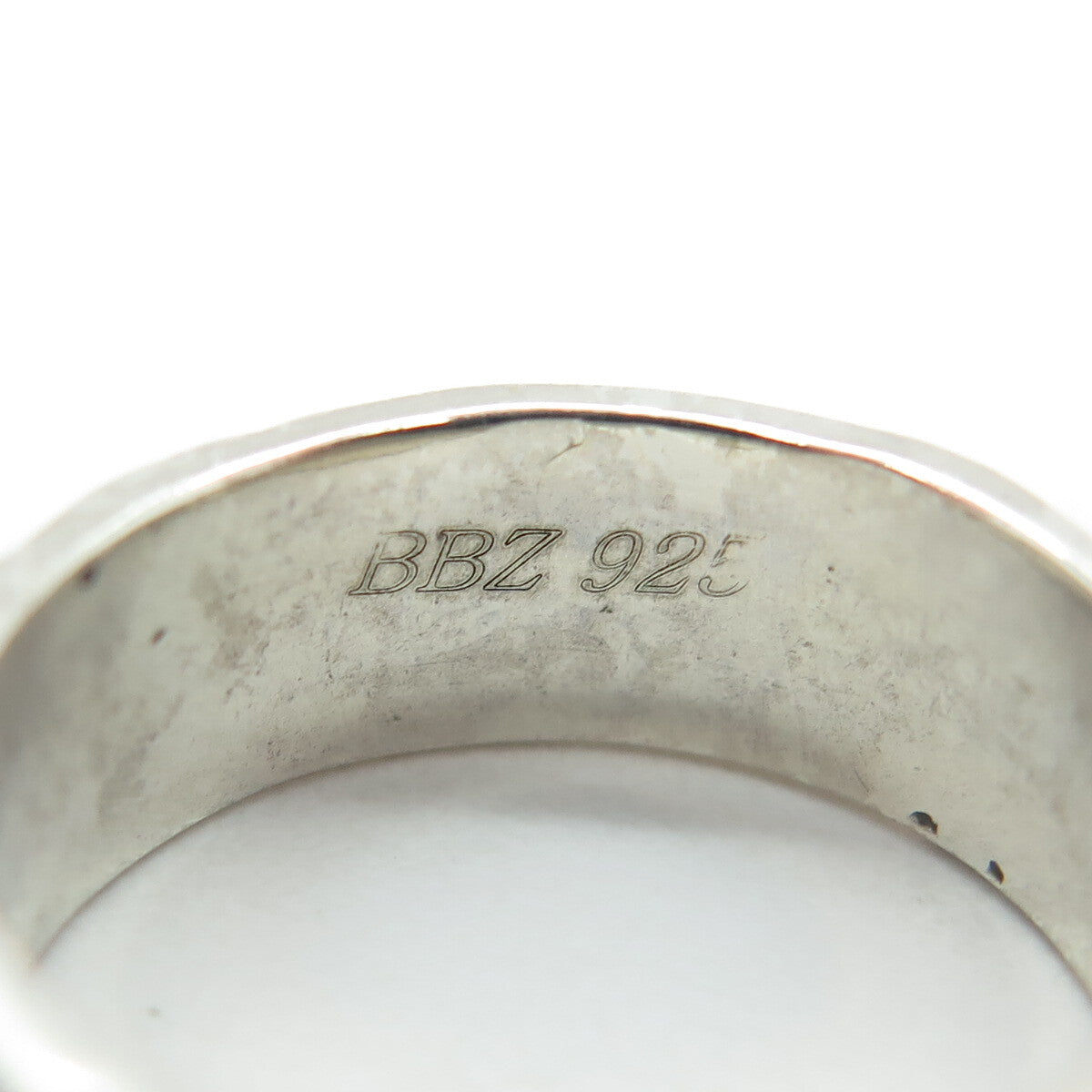 925 Sterling Silver Vintage Tribal Cave Band Ring Size 6.25