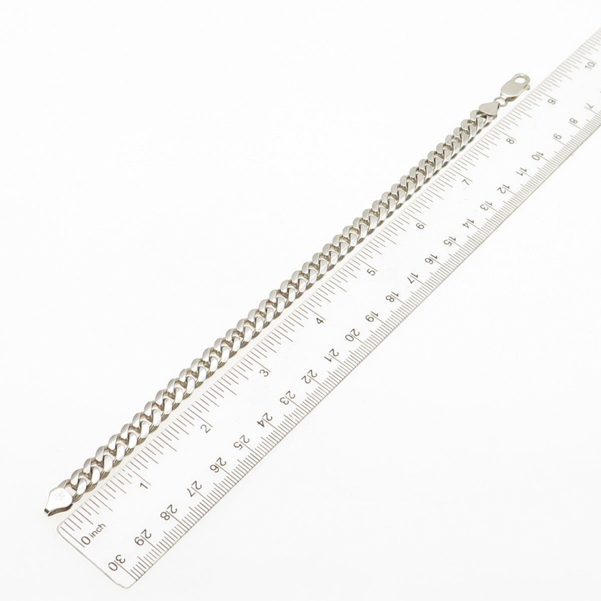 Karizia Spa KA-1772 925 Sterling Silver Vintage Italy Cuban Link Bracelet 8.75"