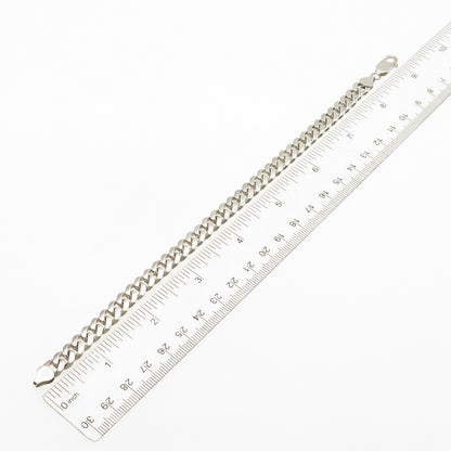 Karizia Spa KA-1772 925 Sterling Silver Vintage Italy Cuban Link Bracelet 8.75"
