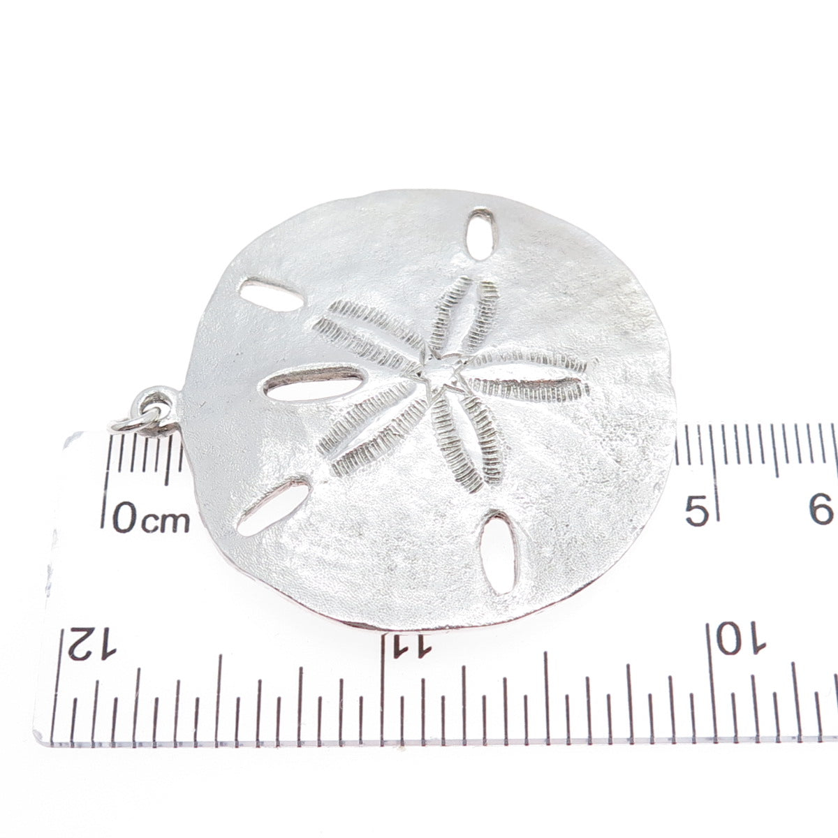 925 Sterling Silver Vintage Sand Dollar Pendant