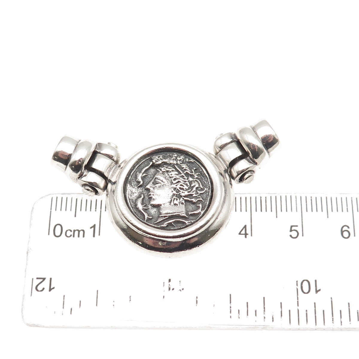 925 Sterling Silver Antique Art Deco Alexander the Great Centerpiece Pendant