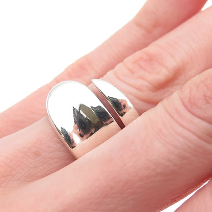 925 Sterling Silver Vintage Modernist Oxidized Ring Size 6
