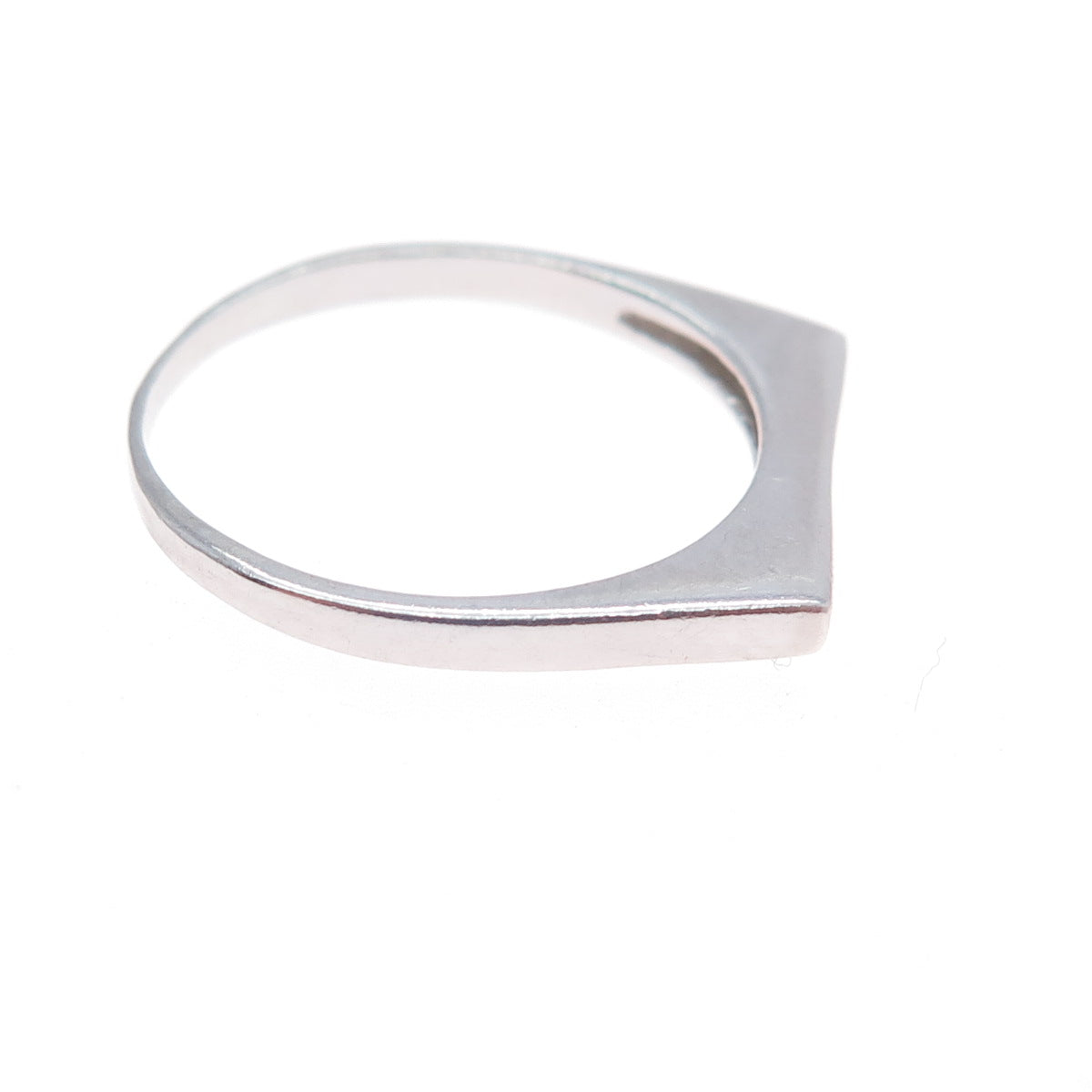 925 Sterling Silver Round-Cut C Z Stackable Bar Ring Size 8.25