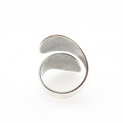 925 Sterling Silver Vintage Mexico Modernist Adjustable Ring Size 7.25