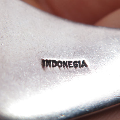 SUARTI BALI 925 Sterling Silver Vintage Real Amber Adjustable Bracelet 7.75"