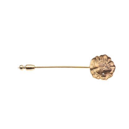 Gold Filled Antique Art Deco Rhinestone Japanese Geisha Lapel Pin