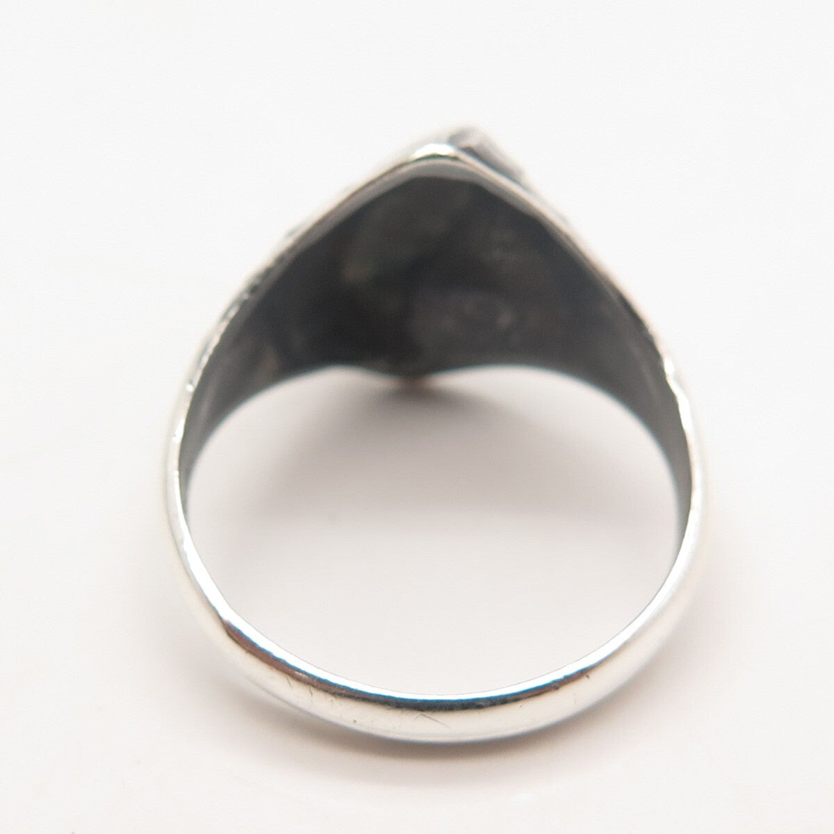 925 Sterling Silver Vintage Honeycomb Ring Size 8