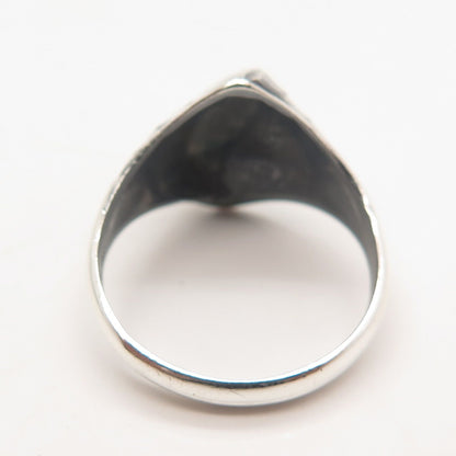 925 Sterling Silver Vintage Honeycomb Ring Size 8