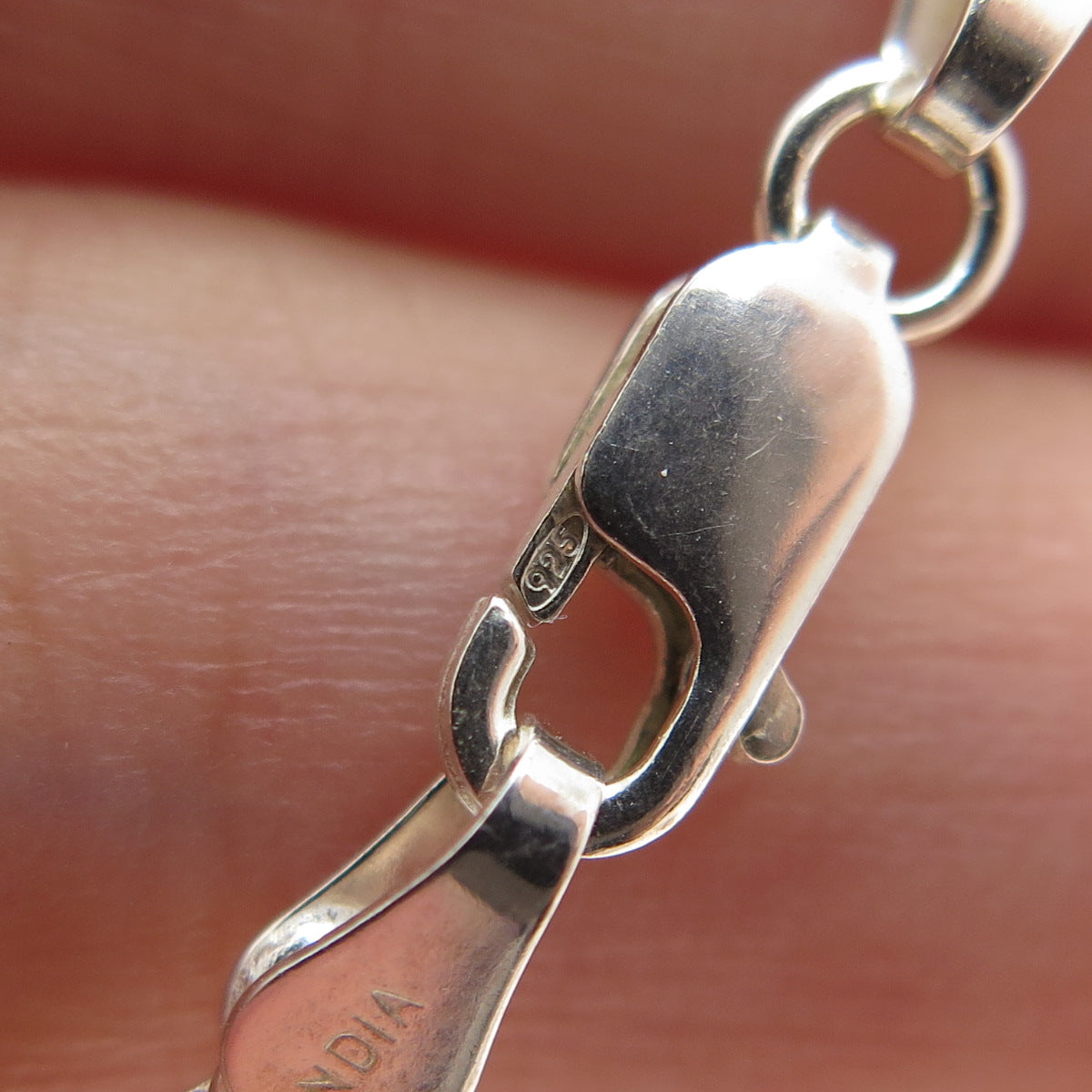 925 Sterling Silver Vintage Singapore Chain Necklace 16"