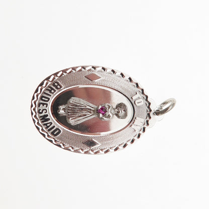 Art's Elegance 925 Sterling Silver Vintage Rhinestone Bridesmaid Charm Pendant
