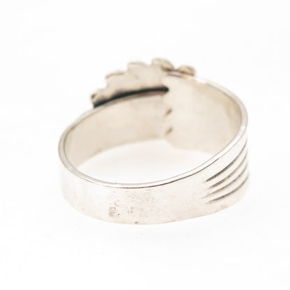 Richard Begay Navajo Old Pawn Sterling Silver Vintage Black Onyx Ring Size 12.25