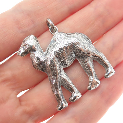 800 Silver Vintage Egyptian Camel Oxidized Pendant
