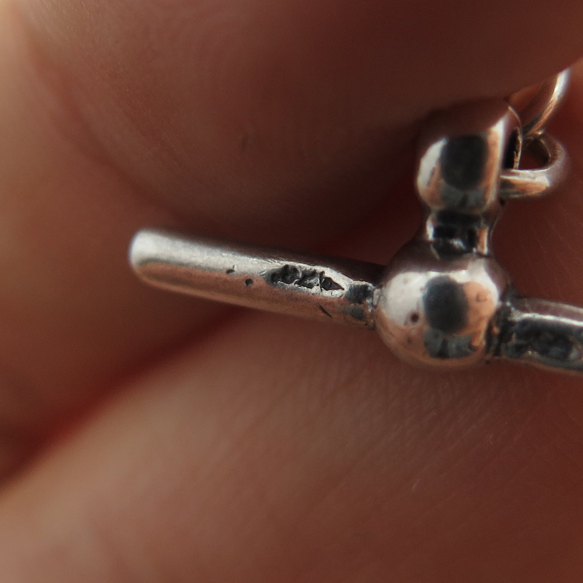 SHUBE 925 Sterling Silver Vintage Heart Multi-Strand Liquid Chain Bracelet 6.75"