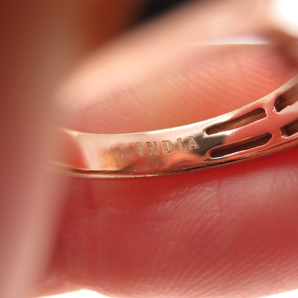 925 Sterling Silver Rose Gold Plated Druzy Pink Topaz & Amethyst Ring Size 5