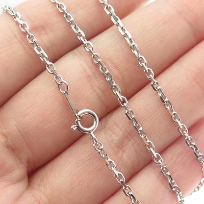 925 Sterling Silver Rolo Chain Necklace 18"