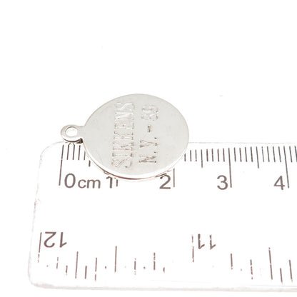TIFFANY & CO. 925 Sterling Silver Vintage Engraved Round Tag Charm Pendant