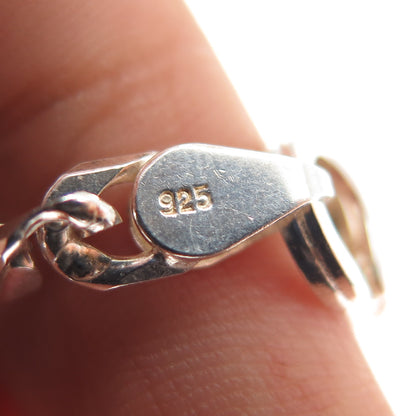 925 Sterling Silver Vintage Curb Chain Necklace 24"