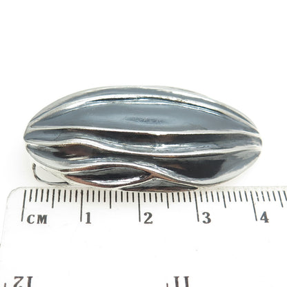 925 Sterling Silver Vintage Modernist Dome Oxidized Pendant