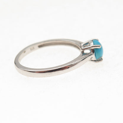 Chuck Clemency 925 Sterling Silver Real Sleeping Beauty Turquoise Ring Size 8