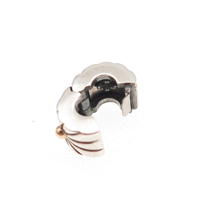 Pandora 925 Sterling Silver & Gold Sunburst Clip Charm
