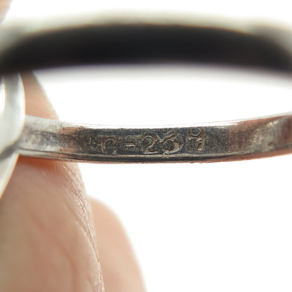 925 Sterling Silver Vintage Mexico Interlocked Trinity Oxidized Ring Size 5.75