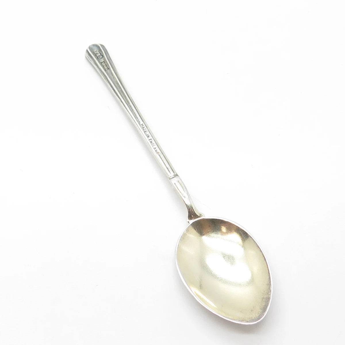 TURNER & SIMPSON Sterling Silver Vintage 1962 England Enamel Coffee Spoon