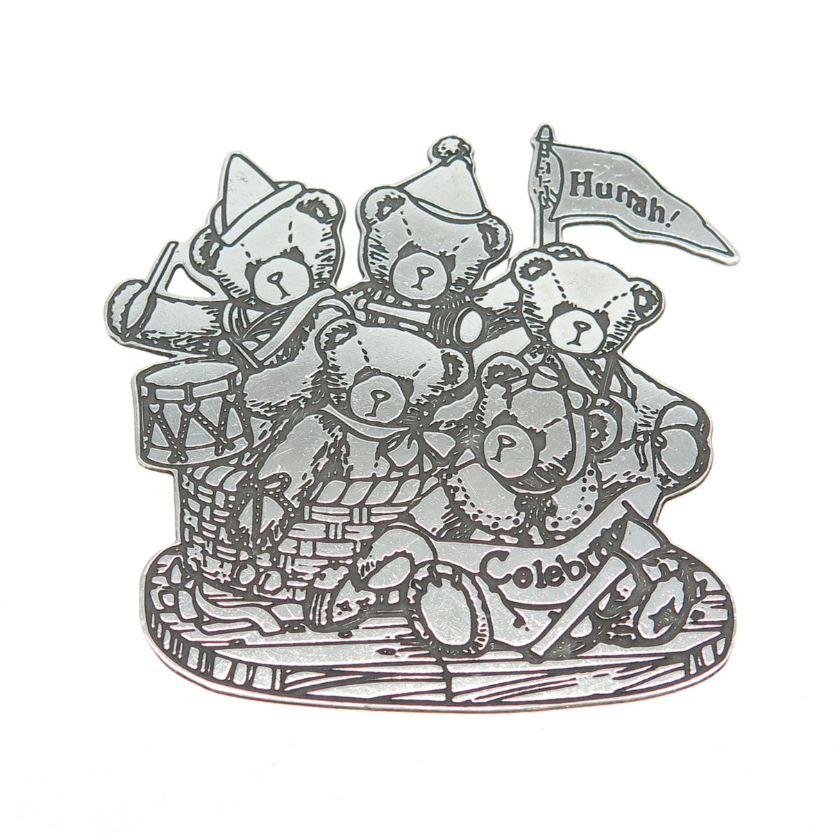 PRISCILLA HILLMAN 925 Sterling Silver Vintage 1997 Cherished Teddies Pin Brooch