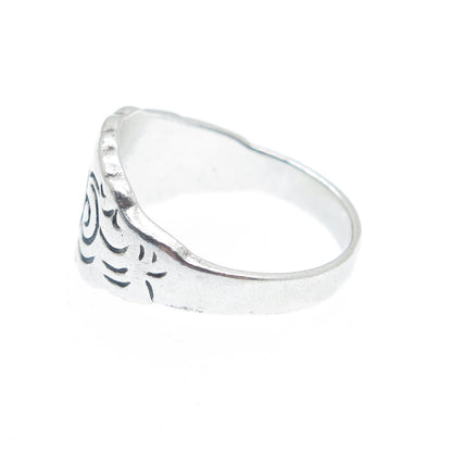 925 Sterling Silver Vintage Yin Yang Ring Size 6.75