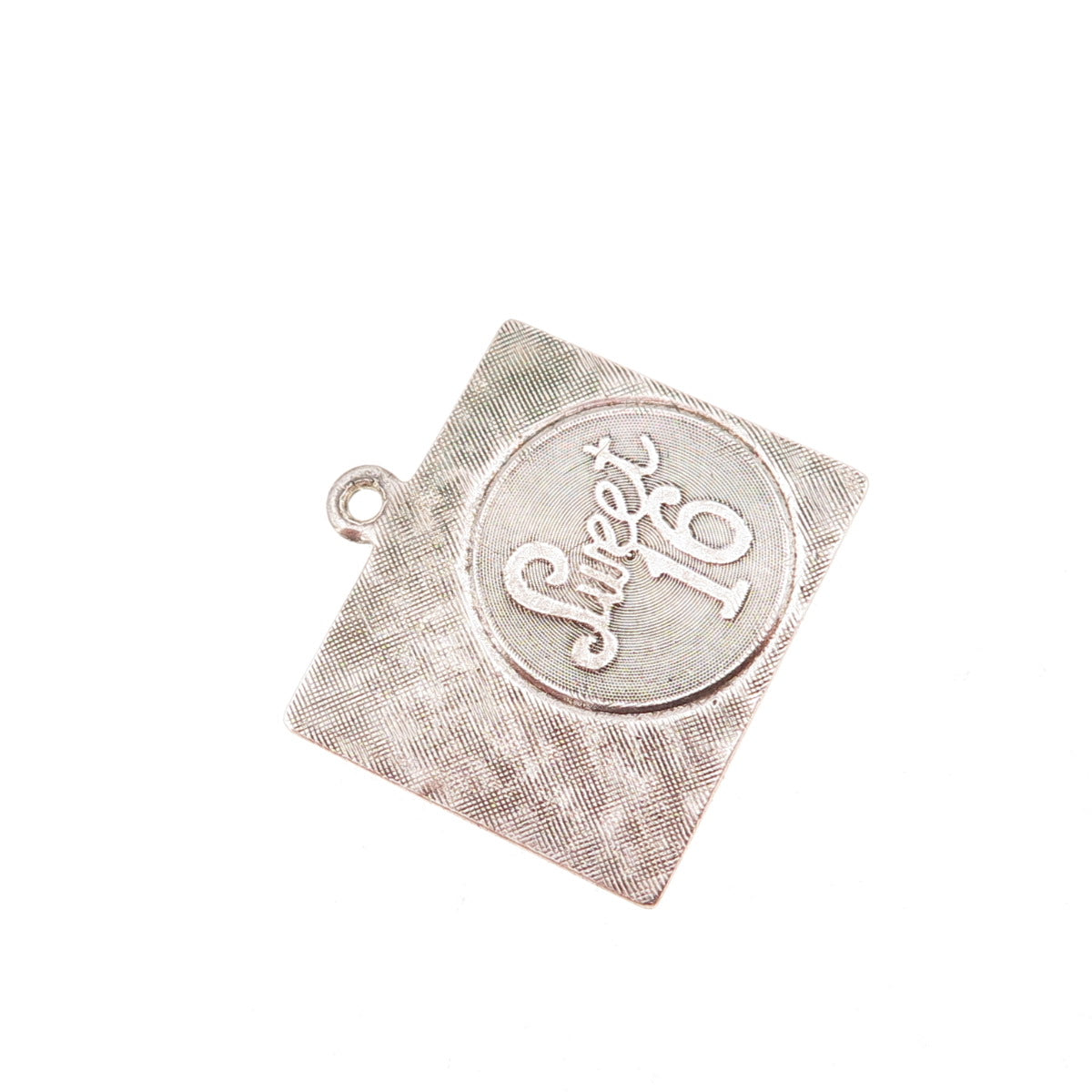 925 Sterling Silver Vintage Sweet 16 Oxidized Charm Pendant