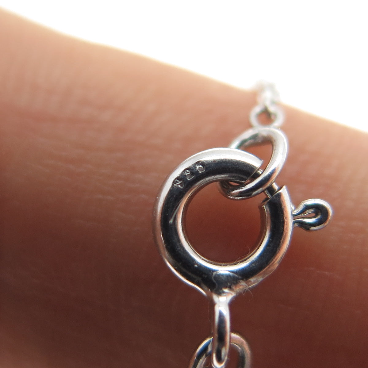 SUN 925 Sterling Silver Real Diamond Mom Dog Paw Cable Chain Necklace 16-18"