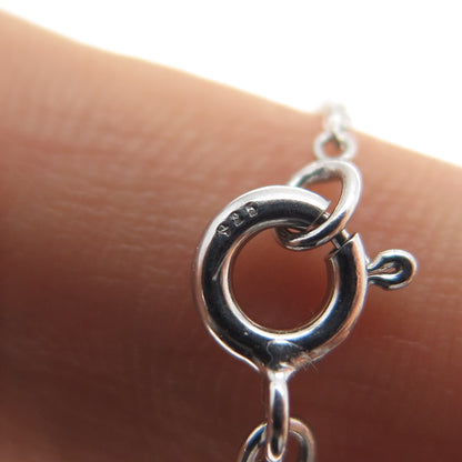 SUN 925 Sterling Silver Real Diamond Mom Dog Paw Cable Chain Necklace 16-18"