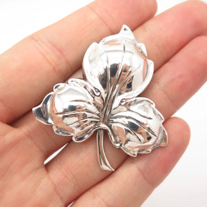 925 Sterling Silver Antique Danecraft Leaf Pin Brooch