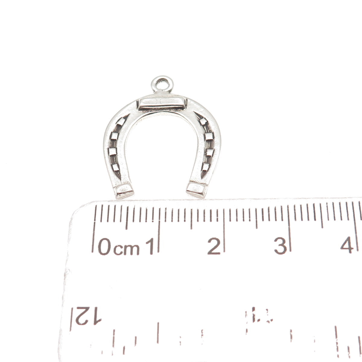925 Sterling Silver Vintage Horseshoe Good Luck Mini Charm Pendant