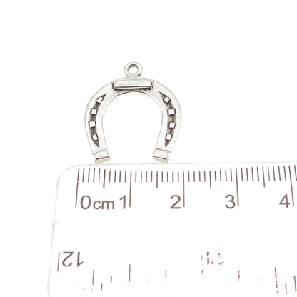 925 Sterling Silver Vintage Horseshoe Good Luck Mini Charm Pendant