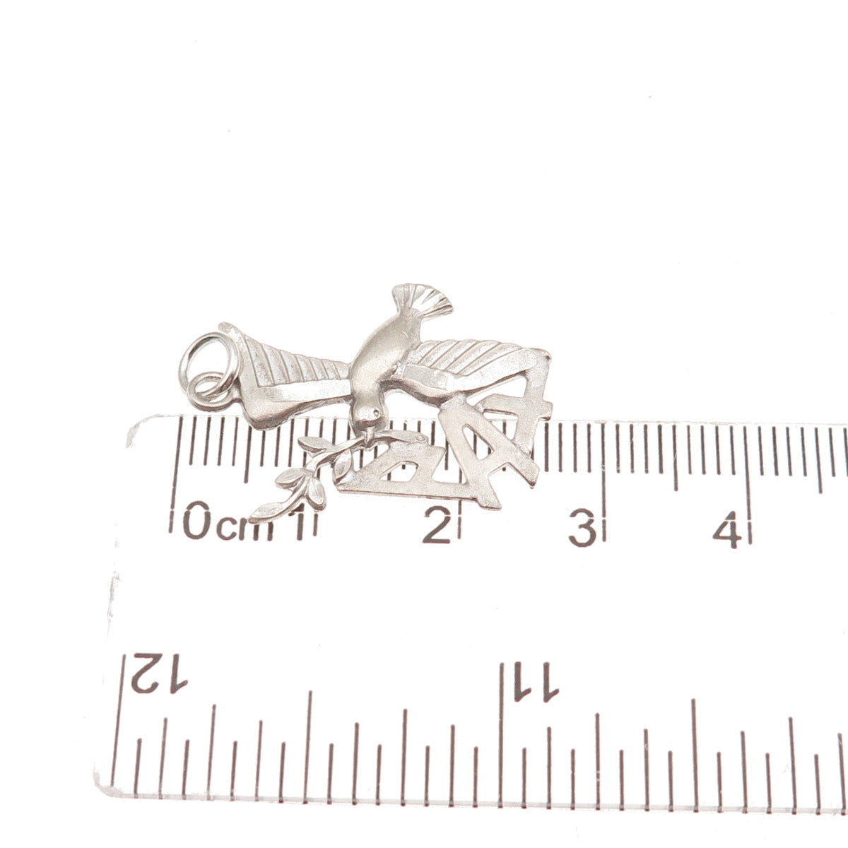 925 Sterling Silver Vintage Holy Spirit Religious Charm Pendant
