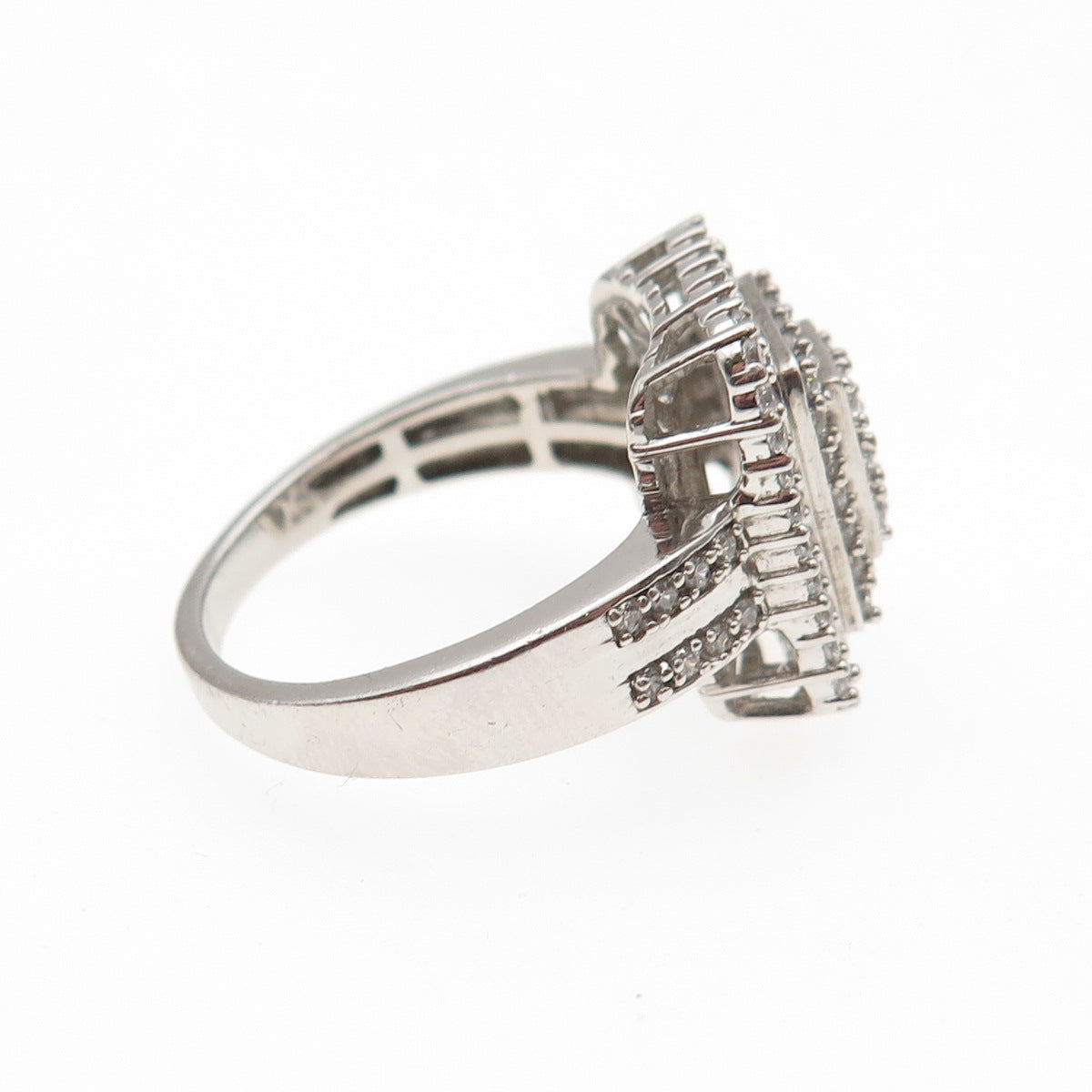 925 Sterling Silver Round-Cut C Z Promise Ring Size 9