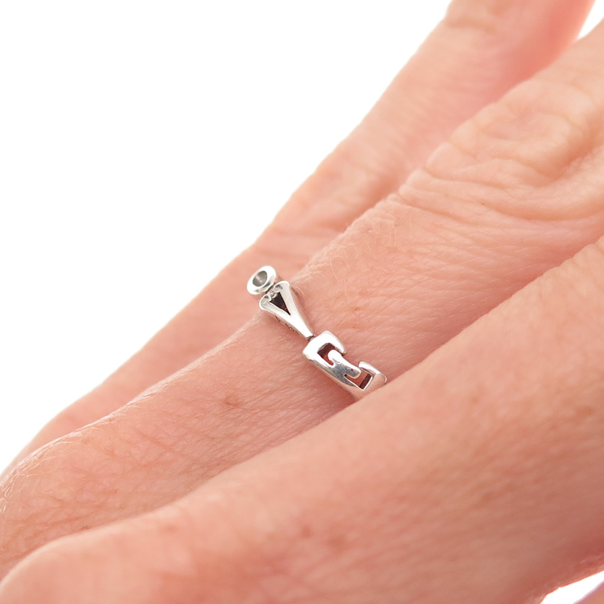 Ross Simons 925 Sterling Silver Vintage Love Oxidized Band Ring Size 5.75
