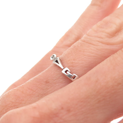 Ross Simons 925 Sterling Silver Vintage Love Oxidized Band Ring Size 5.75